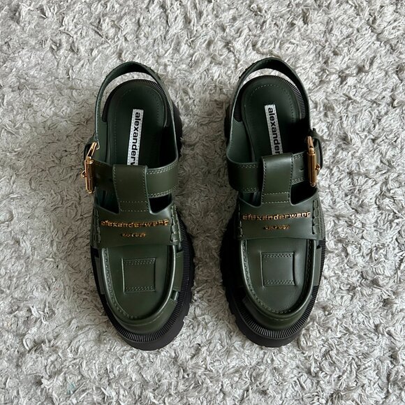 NWOT Alexander Wang Green Carter Cage Sandals - Picture 2 of 6